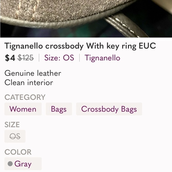 Tignanello suede crossbody taupe - Picture 8 of 8